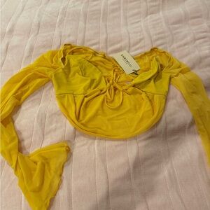 SHEIN Vibrant Yellow Crop Top